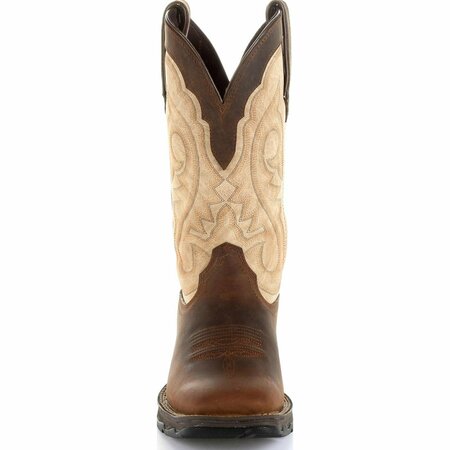 Durango Lady Rebel by Women's Brown Western Boot, BARK BROWN/TAUPE, M, Size 11 DRD0332